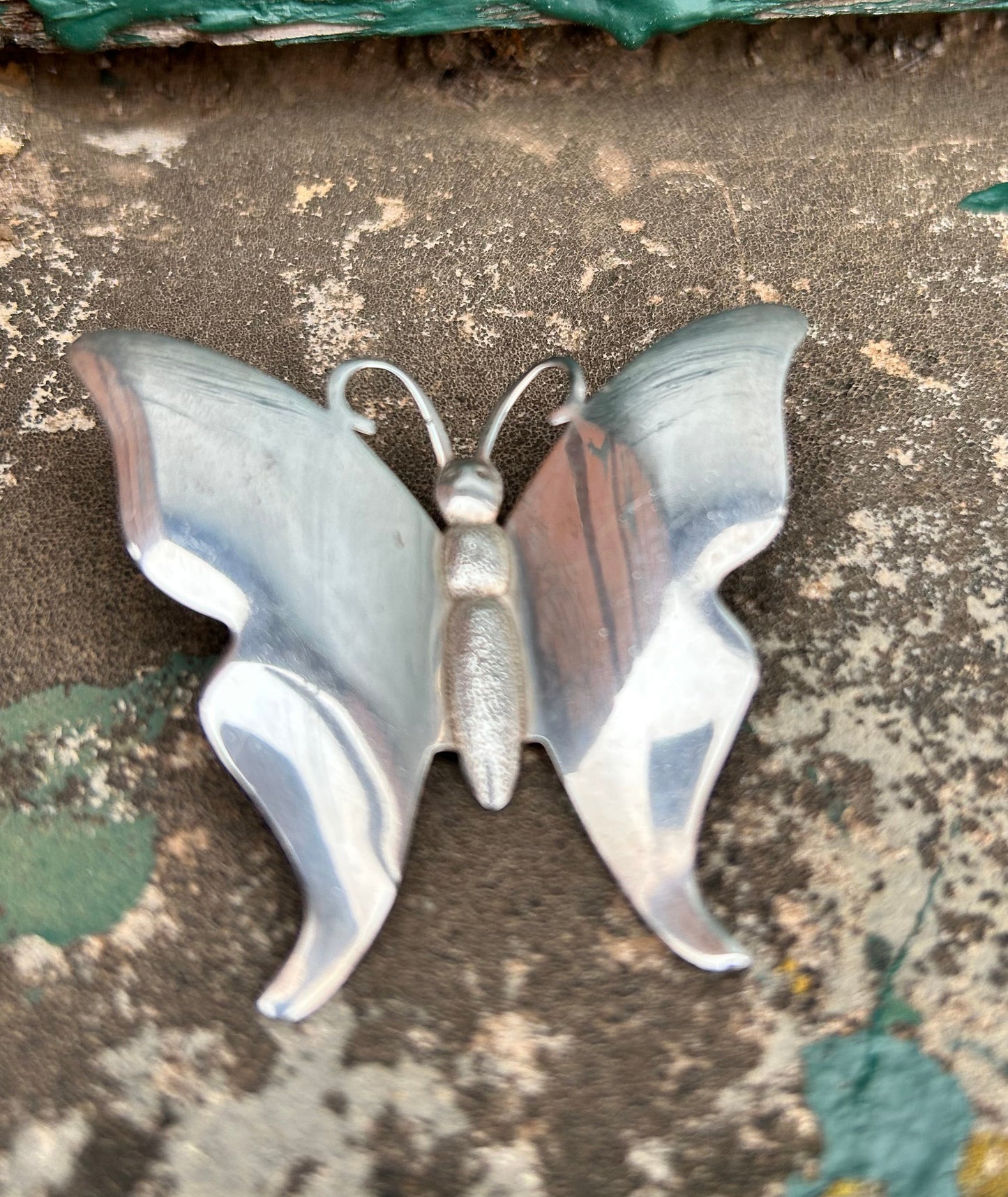 Vintage Sterling Silver Butterfly Brooch / Pendant
