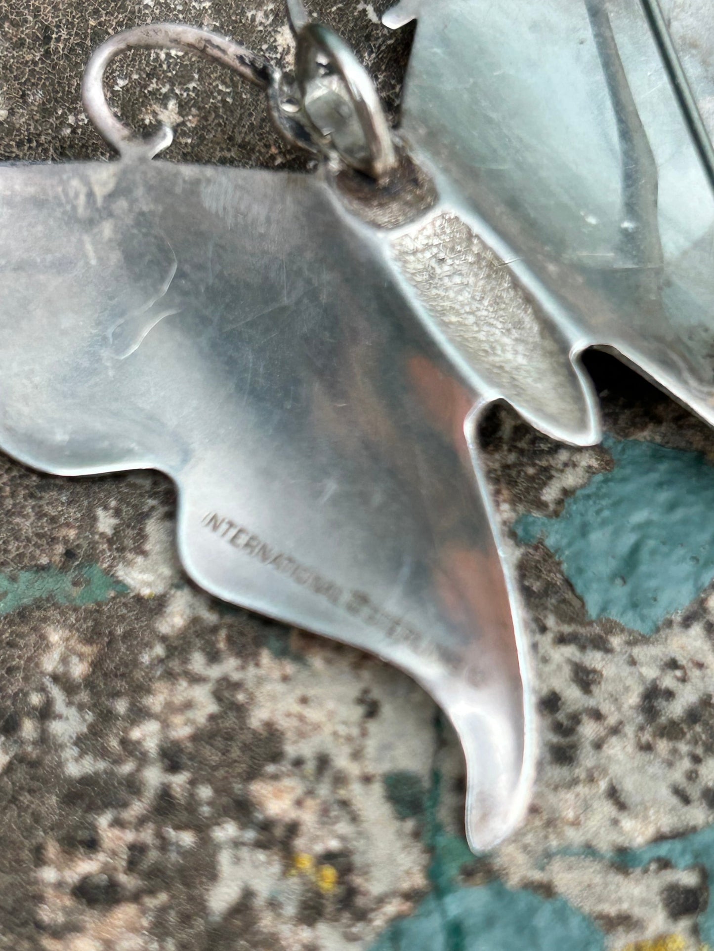 Vintage Sterling Silver Butterfly Brooch / Pendant